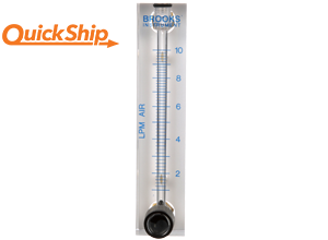 Brooks 2530 variable area flow meter with valve