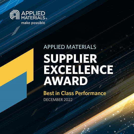 Brooks Instrument Receives Supplier Excellence Award from Applied Materials
