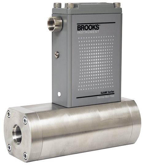 1/4 FNPT SS Ftg Inlet Valve Brooks Instrument Flowmeter 2530A4A67SVVT .5-5 SCFM Air 3% F.S. 