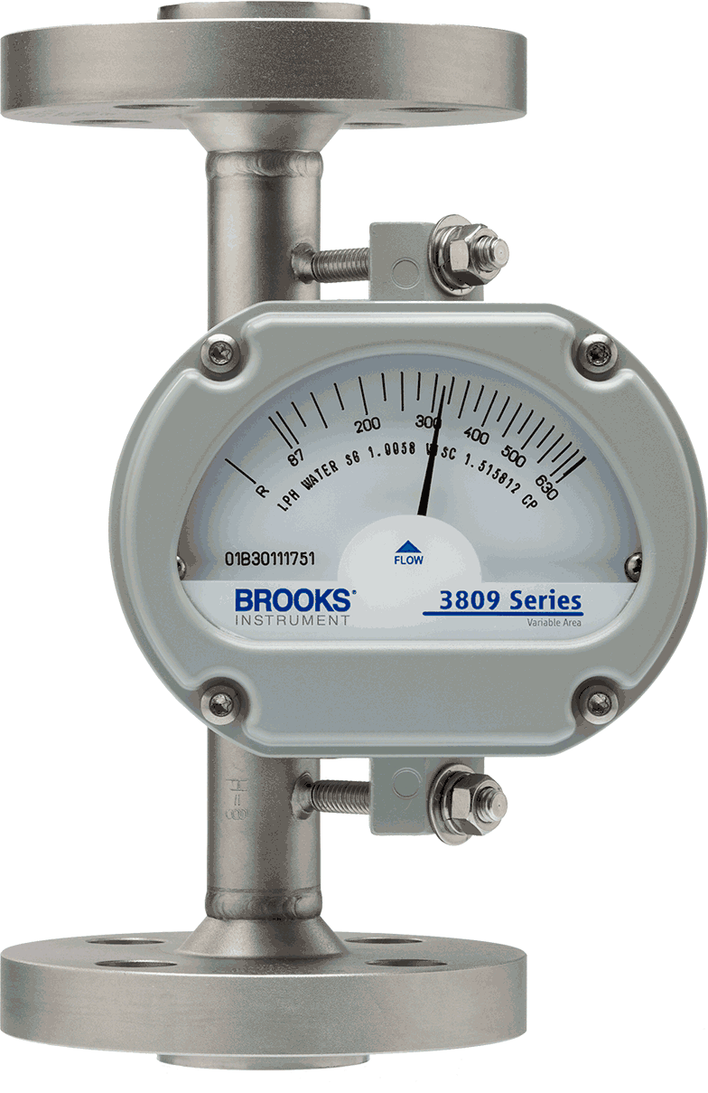Brooks Instrument Flowmeter MR3A04SVVT 2-22 SCFH Air 4% F.S. 1/8 FNPT SS Ftg Inlet Valve 